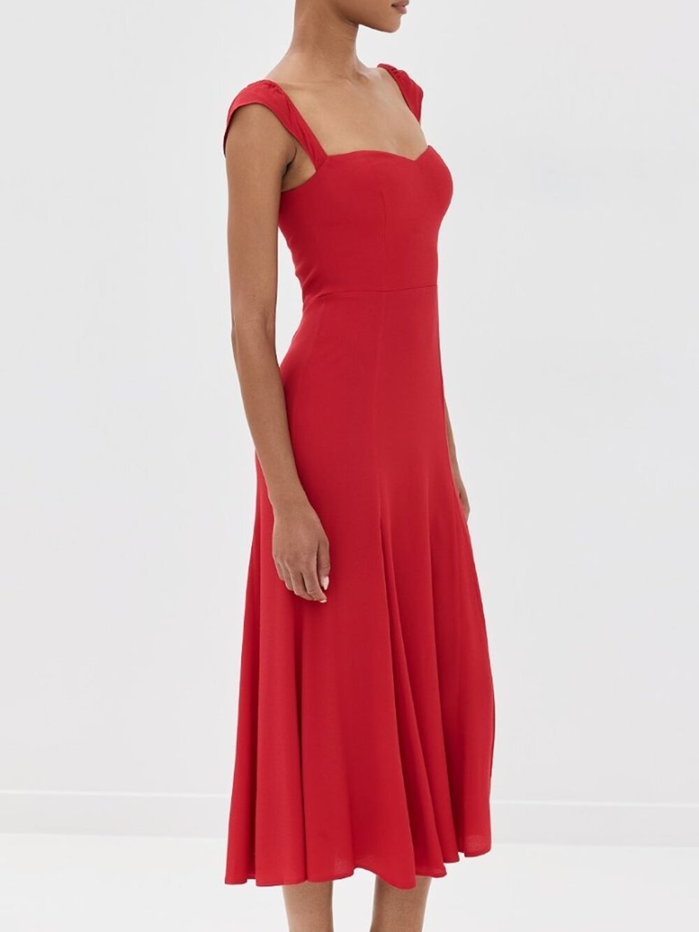 Reformation Byrson Dress in Cherry - Picture 2 of 6